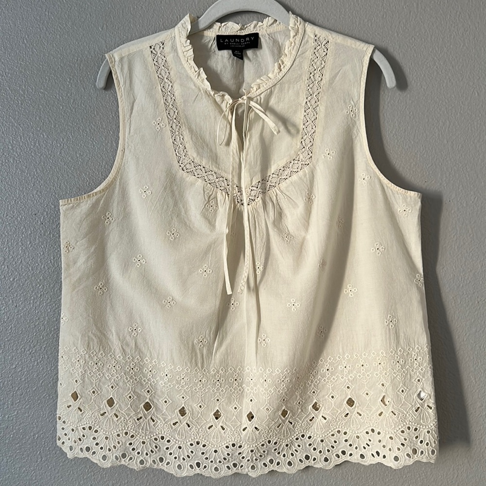 Sleeveless Embroidered Top